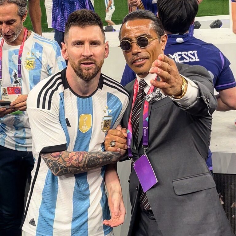 Salt Bae on a contentious celebration with Lionel Messi following the FIFA World Cup 2022 final: “Didn’t kick anyone.”